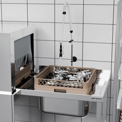 Commercial Rack Conveyor Dishwasher - Digital - Digital - 31 kW - Dryer - Left-hand Inlet - 500×500 mm