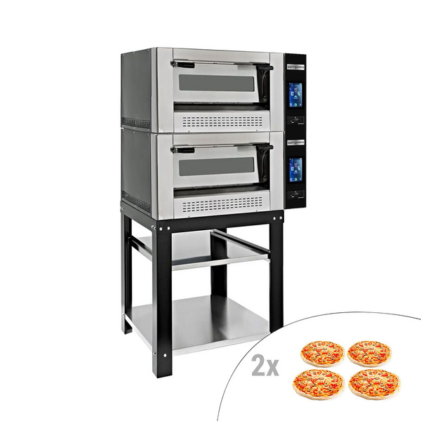 Pizzaoven op gas - 8x 30cm - Digitaal - incl. onderstel