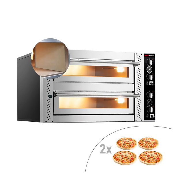 Forno de pizza 4+4x 30 cm (full fireclay)