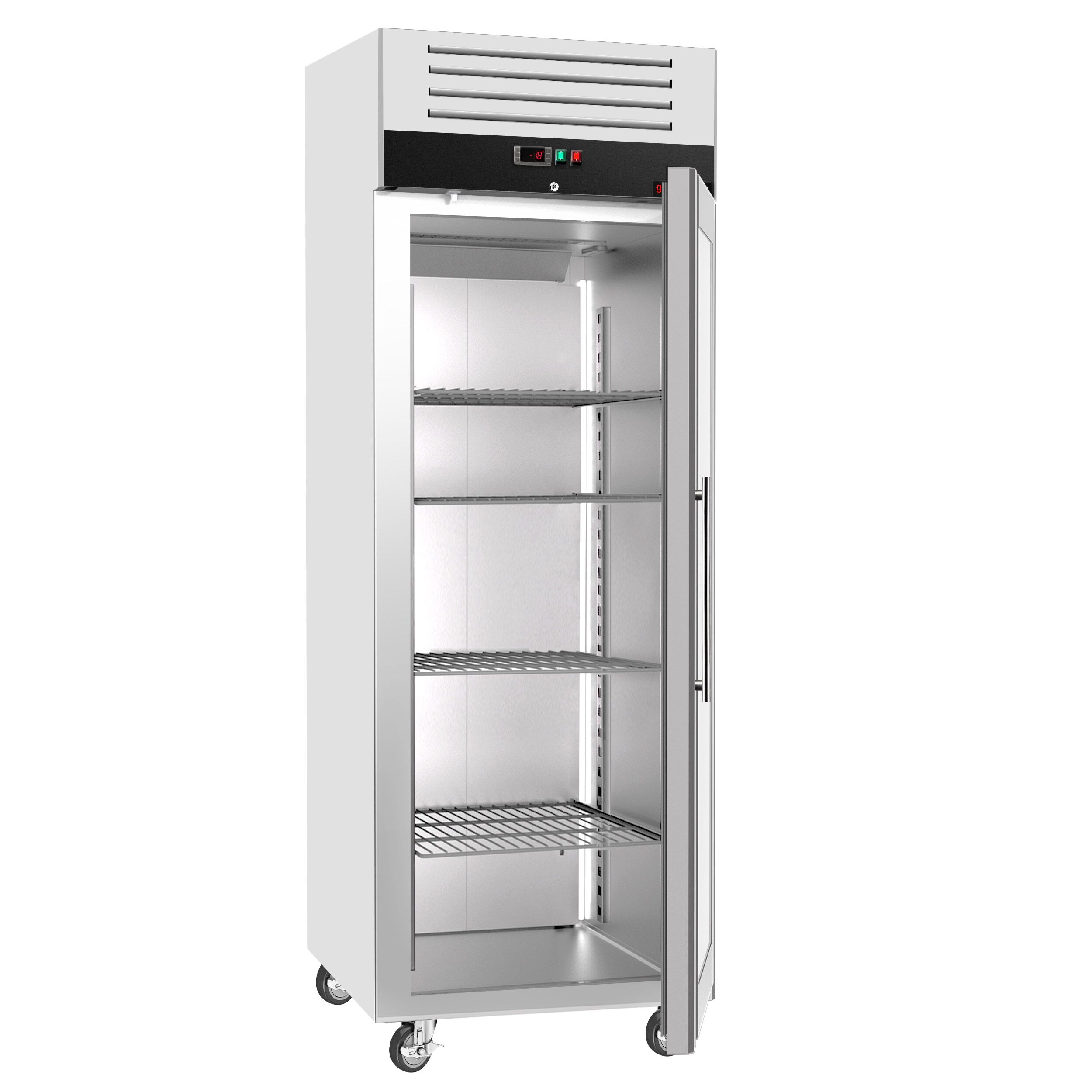 Armoire réfrigérée négative en acier inoxydable inox ECO – GN 2/1 – 700 litres – avec 1 porte vitrée