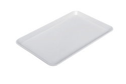 Rechthoekige presentatieplaat - Wit - Eco-Line - 360 x 240 x 15 mm | Display bord | Toonbankschaal | Taartschaal | Toonbankplaat | Vleesschaal | Dienblad | Gebaksbord