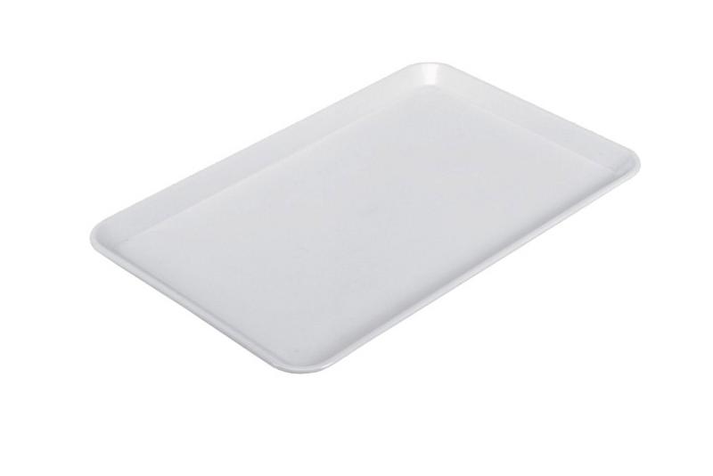 Obdélníkový prezentační podnos - Plast - 360x240x17 mm - bílý