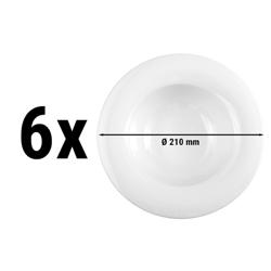 (6 sztuk) SELTMANN WEIDEN | Talerz do dań wykwintnych – Ø 210 mm – biały/jednolity