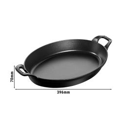 STAUB | Oval Cast Iron Baking Dish – 320 mm - Black - Stackable, Oven to 240°C