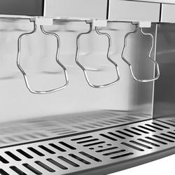 GASTRO-COOL | Commercial Milk Dispenser - with Illuminated Canopy - 480mm - 65 Litres - 1 hinged glass door - LED lighting - digital controller with temperature display - Black - Temperature range 0 to 18 °C