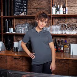 KARLOWSKY | Arbetskläder för kvinnor -Pikétröja Basic - Antracit - Storlek: 3XL