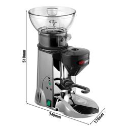 Moulin à café – 1 kg – 77 dB – Avec sortie directe – Argent