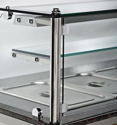 Glazen opzetstuk met 1 plank - 1500mm