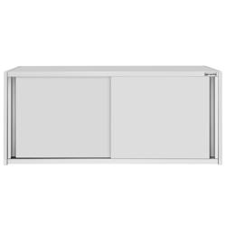 Pensile in acciaio inox ECO - 1800x400mm - con porta scorrevole - altezza 650mm	