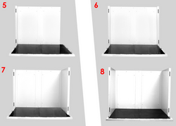 Cella congelatore in acciaio inox - 1800x1800mm - 4,30m³ - incl. unità congelatore e lamelle