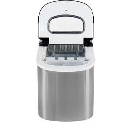 Kostkarka do lodu - wydrążony cylinder - 12 kg/24 godz. - srebrny	