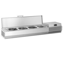 Vitrină frigorifică de ingrediente PREMIUM PLUS - 1328x413 mm - 4x GN 1/3