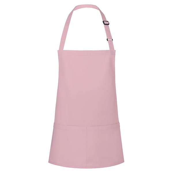 KARLOWSKY | Basic Short Bib Apron – Pink - 75×60 cm - Adjustable neck strap