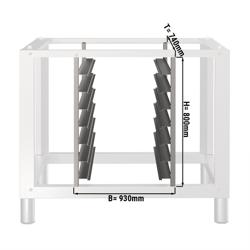 Support de tôle - 930x740x800mm - Inox - GN 1/1 - avec rails pour grille de support, entraxe 80mm - compatible avec BUV80010