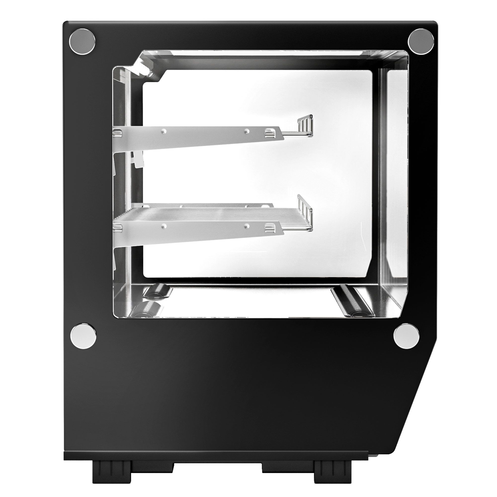 Vitrine réfrigérée de table - 160L - 880mm - Double vitrage - avec 2 étagères en verre - portes coulissantes vitrées arrière - pour pâtisseries
