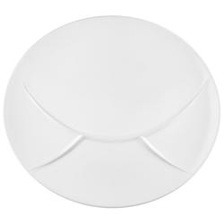 (2 pieces) SELTMANN WEIDEN | Porcelain Compartment Plate – Ø 340 mm - 3 compartments - white