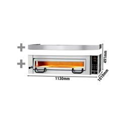 Elektromos pizzakemence - 1130x1270x491 mm - 4x Ø 34 cm - max. 450 °C - érintőkijelzős