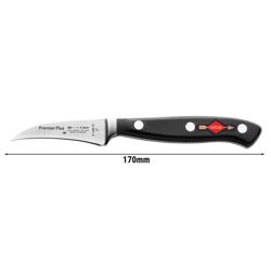 F. DICK | Premier Plus Bird’s Beak (Tourné) Paring Knife – Inward-Curved Blade - 7 cm - X50CrMoV15 - Black/Silver Handle