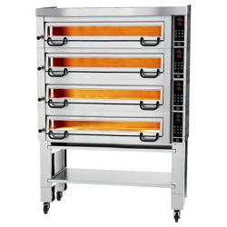 Four à pizza électrique Power – 6+6+6+6 × 34 cm – numérique – avec hotte et support inclus