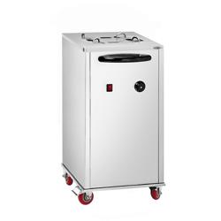 Dispensador de platos calefactado - 1,0kW - con 4 ruedas - Ø305mm - 40 platos