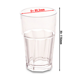 Polycarbonaat glas - 250 ml - set van 50