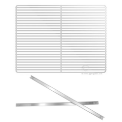 (2 stuks) Rails voor tussenplank / draagrooster - 530mm - met draagrooster - geschikt voor voorbereidingstafel ZWBTRF, BRF & BLF