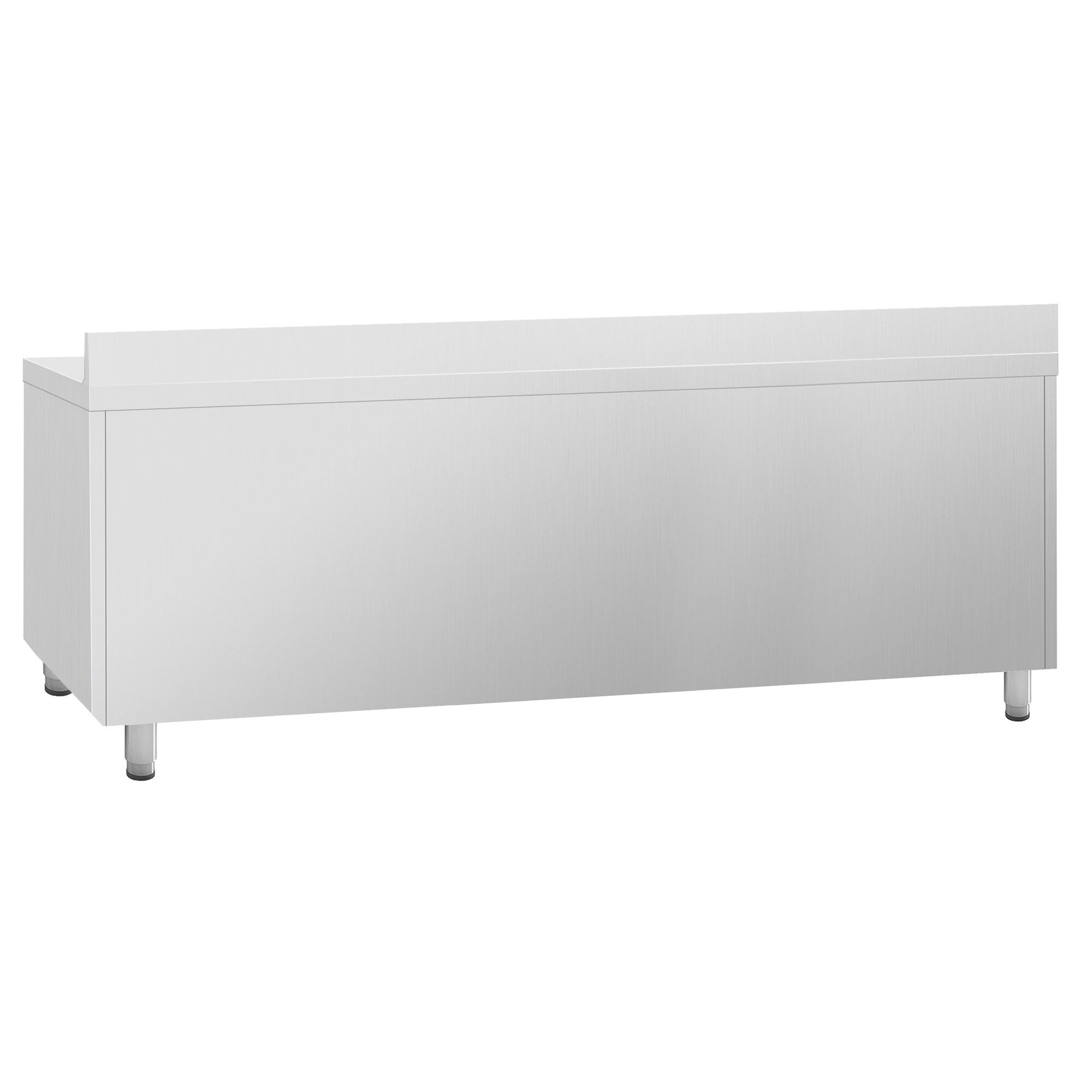 Table réfrigérée Premium PLUS - 2452x600 mm - avec 4 portes vitrées - avec dosseret