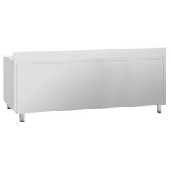 Commercial Counter Fridge PREMIUM PLUS - 2452x600mm - glass doors - with upstand - with 4 doors - capacity 525 litres