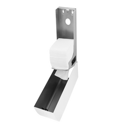 AIR-WOLF | Toiletpapierdispenser - voor maximaal 750 afzonderlijke vellen - Roestvrij staal - Wit