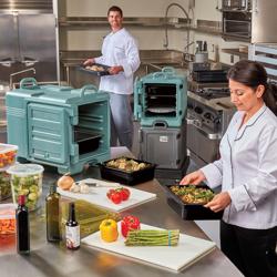 CAMBRO | ULTRA PAN CARRIER® - Pojemnik termiczny 34 litry - na 3x pojemniki GN 1/1 - łupkowy niebieski	