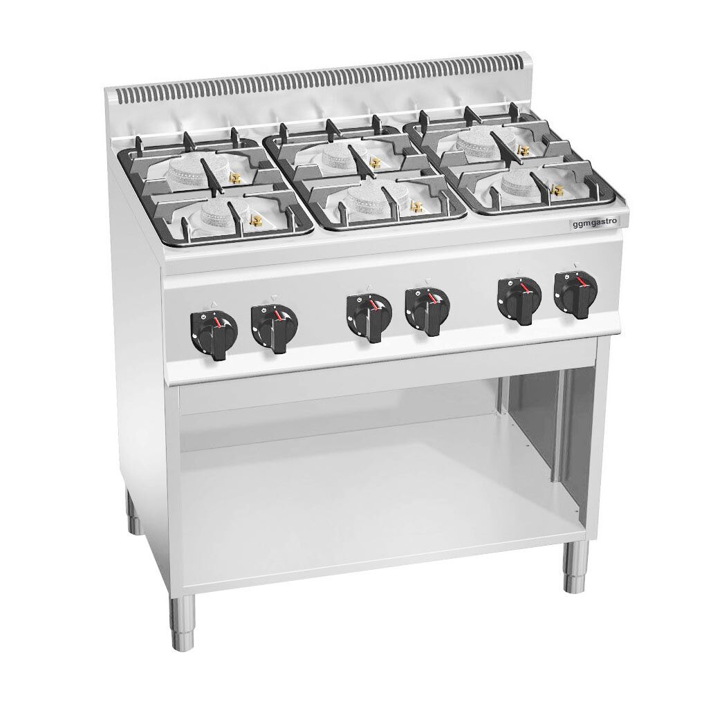 Fourneau à gaz – 28,5 kW – 6 brûleurs