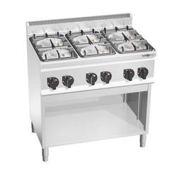 Gasfornuis - LORENZO 600 - 900x600mm - 28,5 kW - 6 pits