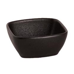 (8 db) Tálka - Universe - porcelán - 125 ml - szögletes - 80x80 mm - halmozható, mosogatógépben mosható, mikrohullámú sütőbe és sütőbe tehető - fekete, matt