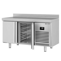 Table de congélation PREMIUM PLUS - 1468x600mm - 2 portes - dosseret 100mm - 250L - +32°C classe tropicale