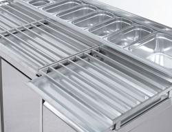 Grilă ornat cu sertar - 564x423 mm - pentru seria BZI - compatibil cu BZI228, BZI168 & BZI168S - oțel inoxidabil - Înălțime: 50 mm