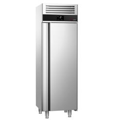 Armoire réfrigérée positive en Inox AISI 304 PREMIUM - 400 L - avec 1 porte & 3 grilles & 3 paires de glissières