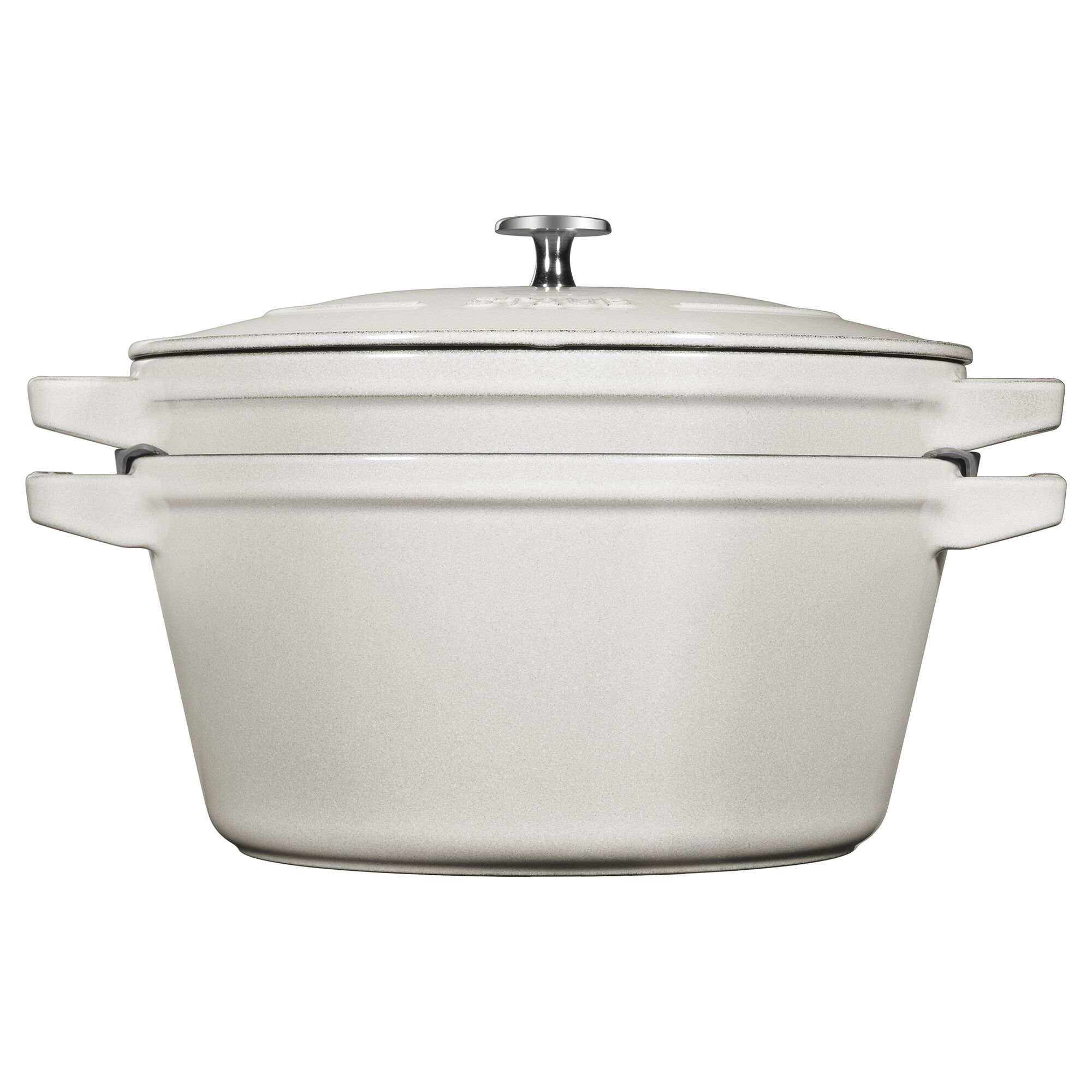 STAUB | STACKABLE SET – Set de marmites – 2 pièces – Ø 240 mm – Fonte – Truffe blanche