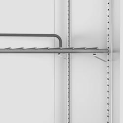 Koelkast met glasdeur RVS ECO - 1480mm - 1200liter - met 2 glasdeuren - geforceerde koeling, slot, automatische ontdooiing, legroosters & rvs rails, wielen