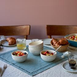 (4) STAUB| Ceramic Bowls Set – Ivory White - Ø 120 mm - Antique Glaze