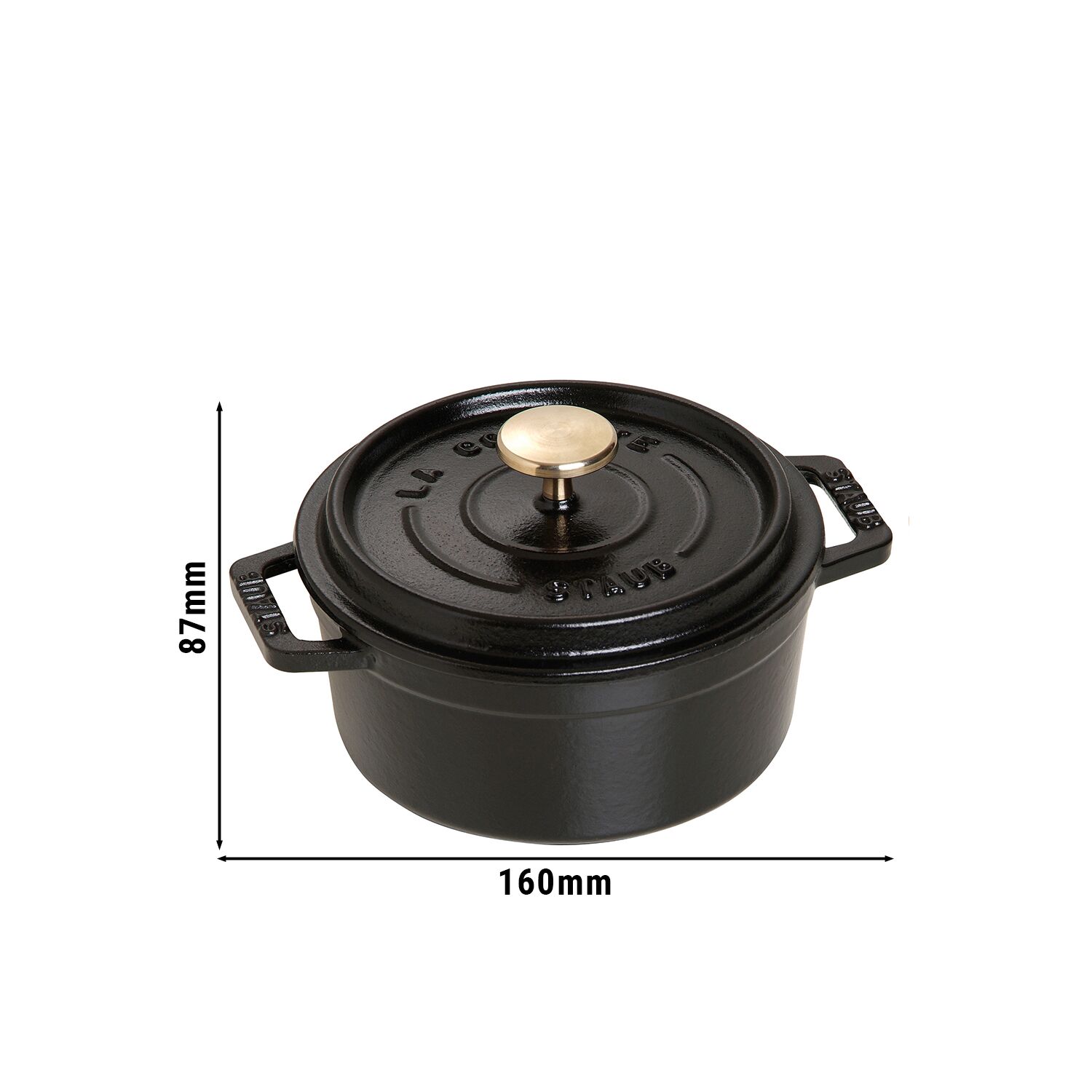 STAUB | Mini Cocotte Round Enamelled Cast Iron Casserole Dish – Ø 120 mm – Black