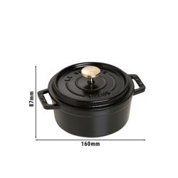 STAUB | LA COCOTTE - Cocotte- Ø 120 mm - Żeliwo - Czarne	