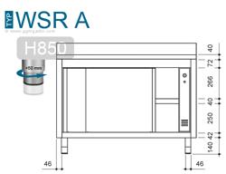 Mesa Estufa PREMIUM - 1,8 m - com aba posterior