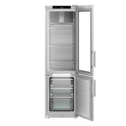 LIEBHERR | Combinazione frigorifero e congelatore in acciaio inox PERFECTION - 232 litri - con 1 porta in vetro e 1 porta piena