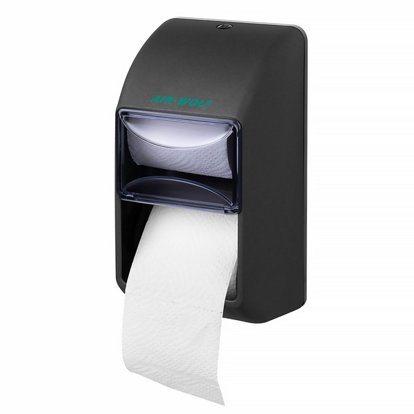 AIR-WOLF | Dispensador de papel WC para 2 rollos domésticos - Plástico ABS - antracita