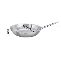 Stainless Steel Frying Pan - Ø 240mm - Height: 55mm - 2L - Induction Compatible
