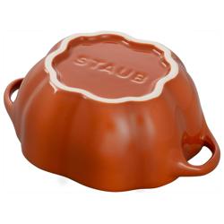 STAUB | CERAMIQUE - طنجرة كوكوت - بقطر 120 مم - على شكل يقطينة - سيراميك - لون القرفة