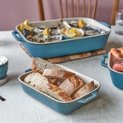 STAUB | CERAMIQUE - Bakvorm set - 3 stuks - Rechthoekig - Keramiek - Antiek turquoise