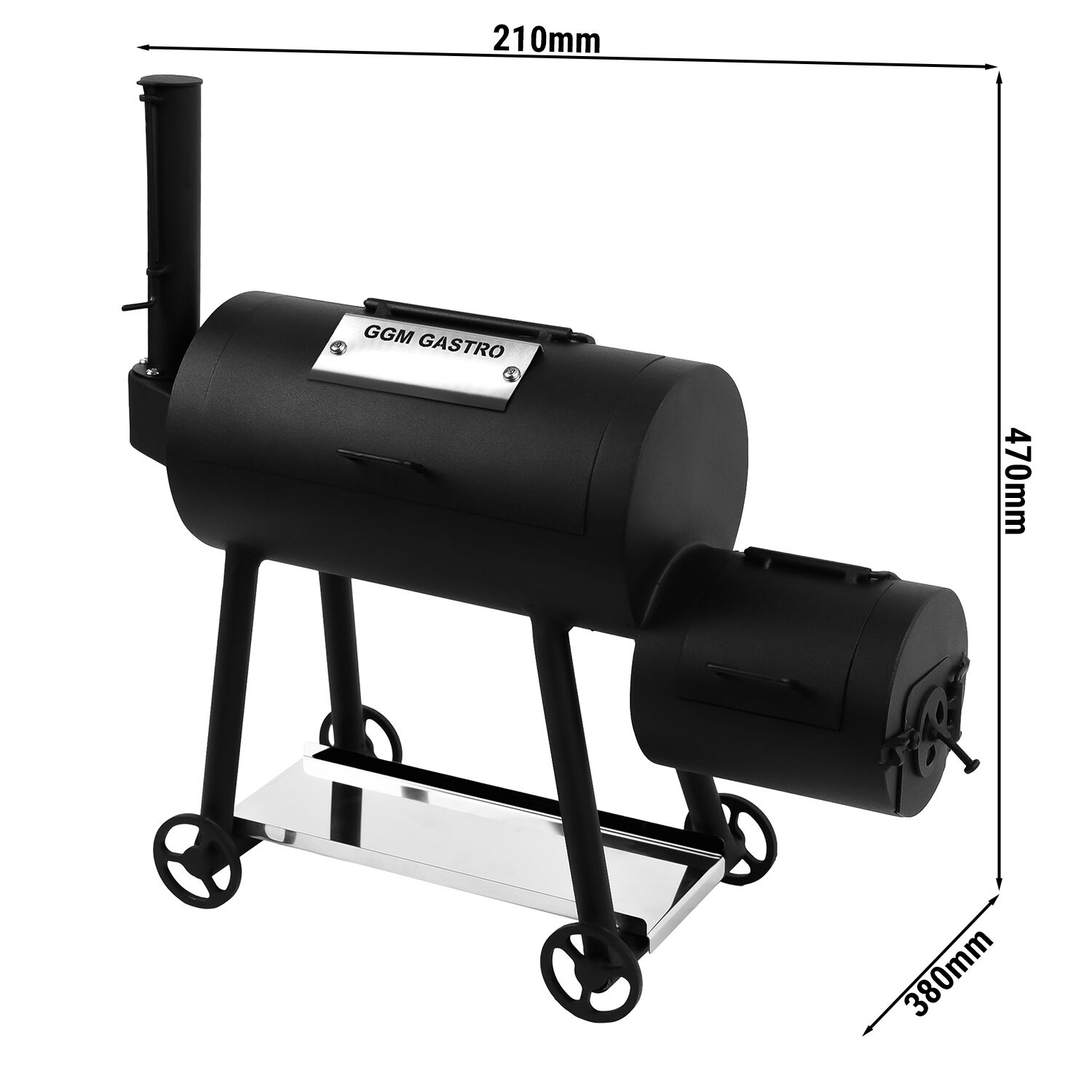 Mini Smoker 210x380mm Black