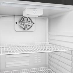 Frigider mini bar - 113 litri - cu 1 ușă de sticlă - negru / argintiu
