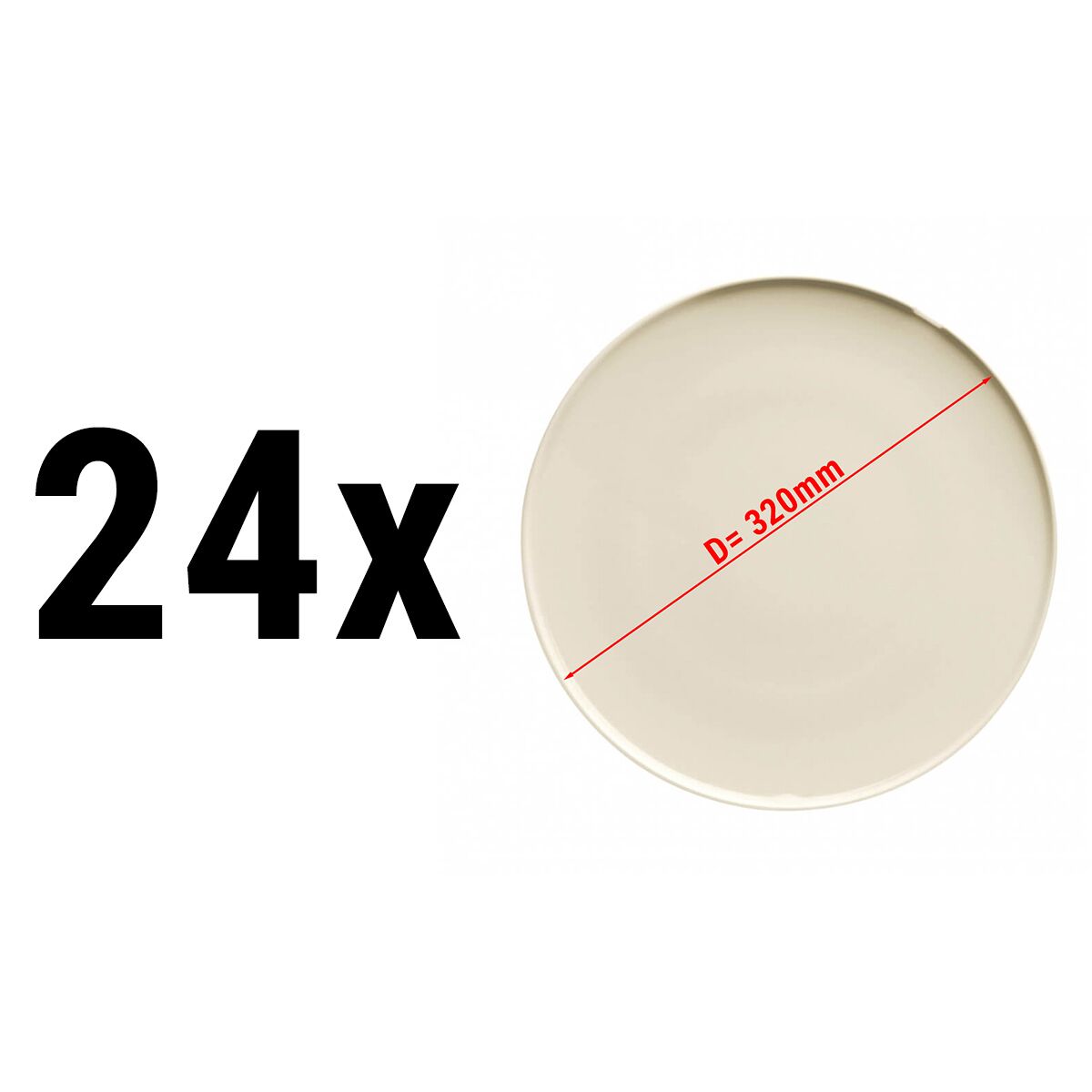 (24 st.) CHEF TASTE OF - Tallrik platt - Ø 32 cm